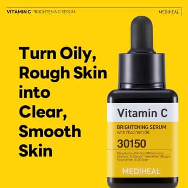 MEDIHEAL Vitamin C Brightening Serum (1.35 fl oz, 1 Pack) - Tone-Texture-Glow Care, Manage Skin with Vitamin C, Niacinamide, Hyaluronic Acid - Image 3