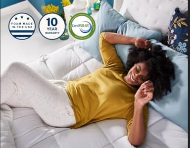 Sleep Innovations Dual Layer 4 Inch Memory Foam Mattress Topper, California King Size, Ultra Soft Support, 3 Inch Cooling Gel Memory Foam Plus 1 Inch Fluffy Pillow Top Cover - Image 6
