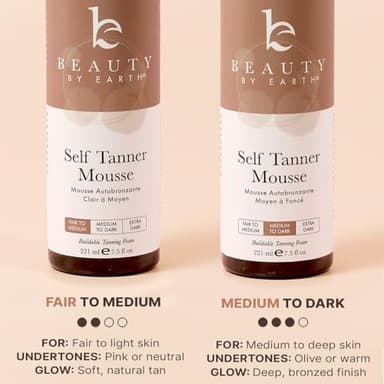 Self Tanner Mousse - USA Made with Natural & Organic Ingredients, Self Tanning Mousse for Dark Fake Tan, Sunless Tanner, Clear & Non Toxic Tanning Foam for Streak Free Finish & Natural Glow - Image 8