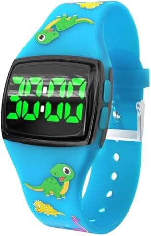 SKYROKU Toddler Potty Training Watch – Magnetic Charging, 5 Timing Modes, Ultra-Long Standby, Cute Dinosaur Design, Music & Flash Reminders, Silicone Strap, Large Dial for Easy Use (Blue - Image 2