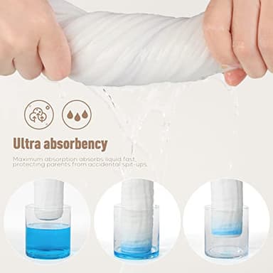 Yoofoss Muslin Burp Cloths for Baby 10 Pack 100% Organic Cotton Baby Washcloths for Boys Girls Large 20''X10'' Super Soft and Absorbent White - Image 3