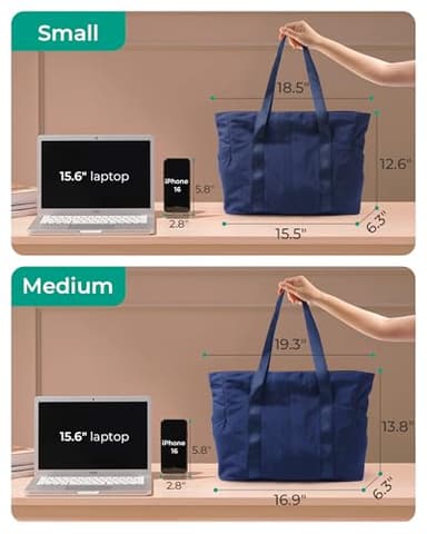 BAGSMART Tote Bag for Women with Zipper, Gym Tote with Compartments, Laptop Work Tote Nurse Dance Yoga Bag for Sport, Travel - Image 4