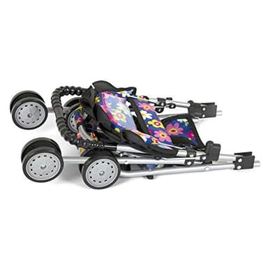 fash n kolor® - Doll Stroller My First Baby Doll Strollers Toy - Flower Design with Basket in The Bottom- Doll Accessories 2 Free Magic Bottles Included (Flower Design) - Image 3
