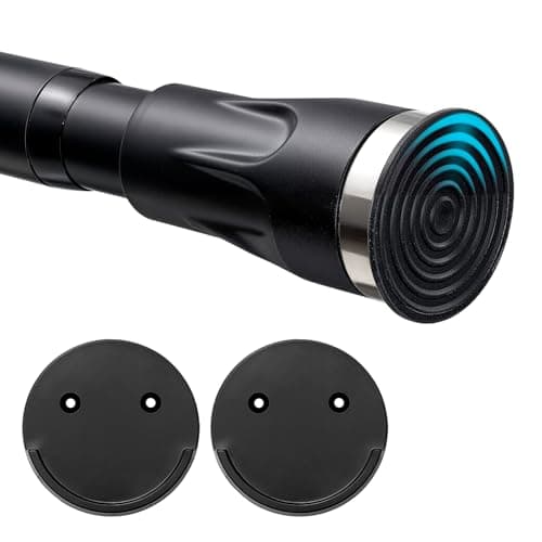 Heavy Duty Shower Curtain Rod - 42 to 72" Adjustable,3-In-1 Installation (No Drilling, Stick On Or Screw In Mount),Non-Slip Stainless Steel Tension Rod for Bathroom,Closet,Window,Doorways - Image 1