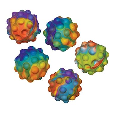 Raymond Geddes Everlasting Pop N Ball Stress Ball Fidget Toy Set (Pack of 12), Multi (72035) - Image 1