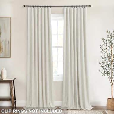 KOUFALL 90 Inch Linen Blackout Curtains for Bedroom Living Room,Cortinas para Sala Modernas 2025 Dormitorio De Lino Elegantes Livingroom Curtins Curtians - Image 4