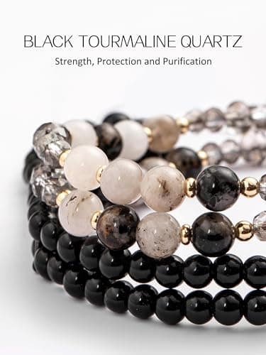 BettDecor Lanyards for ID Badges and Keys,Natural Stone Beaded Teacher Lanyard for Women,Retractable Lanyard with ID Holder Cute Lanyards - Image 2