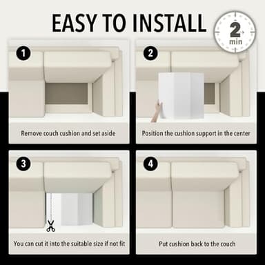 Tromlycs Sofa Couch Cushion Support for Sagging Seat Trapezoidal Furniture Seat Under Cushion Sag Repair Set of 3 - Image 7