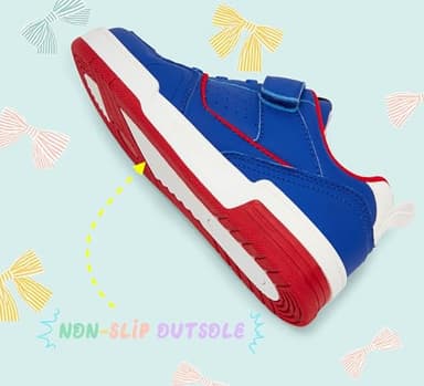 LUCKY STEP Kid's Slip On Sneaker Comfort Casual Running Tennis School Low Top Sneaker Strap Athletic Walking Shoes for Children/Boys/Girls (Royal Blue,Little Kids 2) - Image 3