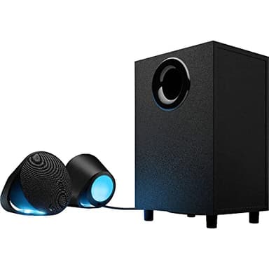 Logitech G560 PC Gaming Speaker System with 7.1 DTS:X Ultra Surround Sound, Game based LIGHTSYNC RGB, Two Speakers and Subwoofer, Bluetooth, USB, Immersive Gaming Experience - Black - Image 2