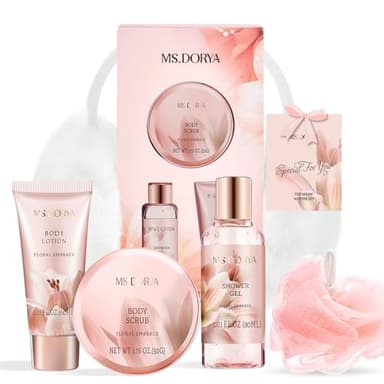 Birthday Gifts for Women Mom, Spa Gift Baskets for Her Wife,- 5 Pcs Relaxing Self Care Gifts Set with Body Lotion & Plush Earmuffs, Ideal Mothers Day Christmas Gifts for Women, Wife, Mom, Girlfriend - Image 1
