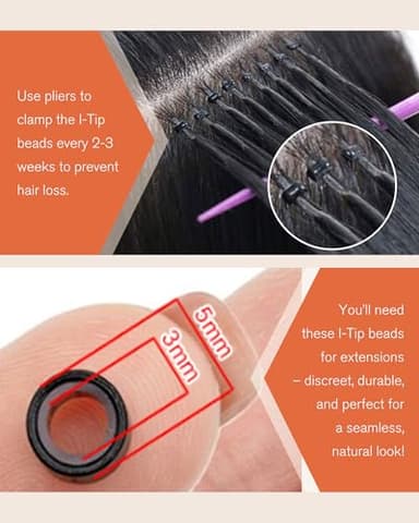 Sunny Hair 22inch I Tip Hair Extensions Human Hair Black Itip Extensions Human Hair Long Straight Hair I Tip Hair Extensions Easy to Install for Women 50g - Image 6