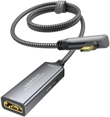 WARRKY Video Capture Card with 100W Power Delivery & Right-Angle USB-C | 1080P 60Hz HD | Streaming Capture Card Designed for Quest 3 / iPad, Compatible with Switch, PS5, PS4 - Image 3