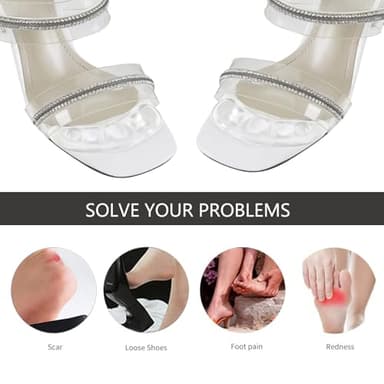 GQTJP Metatarsal Pads, Ball of Foot Cushions for Heels,Non Slip Foot Pads to Relief Pain All Day,Toe Pads Shoe Gummies for Heels, Heel Pads for Stop Feet from Sliding Forward (Mix - 3 Pairs) - Image 4