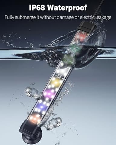Pawfly 5 W Aquarium LED Light 8 Inch 24/7 Fish Tank Light with Full Spectrum Brilliant White Blue Red Green Lights Multi-Colored LEDs with D/N Mode Single Color Effects Timer and Adjustable Brightness - Image 7