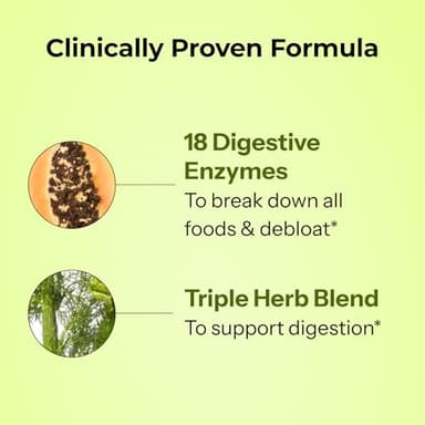 HUM Flatter Me Digestive Enzymes for Women & Men, Digestive Health Bloating Supplement with Ginger & Peppermint Leaf, Fast Acting Anti Bloat Pills Multi Enzyme for Debloating, Vegan, 60 Capsules - Image 4