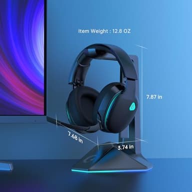 Gtheos 2.4GHz Wireless Gaming Headphones for PS5, PS4 Fortnite & Call of Duty/FPS Gamers, PC, Nintendo Switch, Bluetooth 5.3 Gaming Headset with Noise Canceling Mic, Stereo Sound, 40+Hr Battery -Black - Image 9