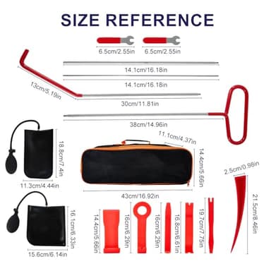 Portable Repair Tools, Stainless Steel Pin Puller Tool Set, 68 inch, 16PCS - Image 2