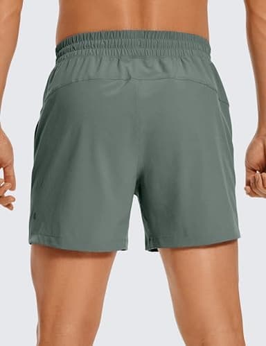 CRZ YOGA Men's Linerless Workout Shorts - 5'' Lightweight Quick Dry for Running Sports Athletic Gym with Pockets - Image 3