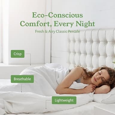 California Design Den California King Fitted Sheet Only, 100% Organic Cotton Percale, Deep Pocket, Lightweight, Snug-Fit, All Around Elastic, 1 Pc Cal King Fitted Sheet - Ivory (Cream Tone) - Image 4