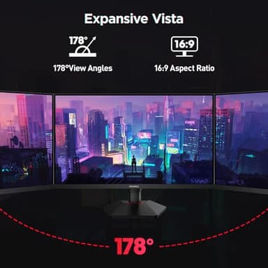 KOORUI Gaming Monitor, 27" Fast IPS Computer Monitor, 320Hz QHD HDR400 Display, PIP/PBP Mode 1ms PC Screen, 98% DCI-P3 Color Gamut, Adaptive Sync, VESA Mountable, HDMI 2.0, DP 1.4, G2721E - Image 8