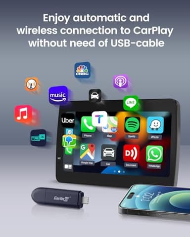 Carlinkit Mini SE Pro Wireless Adapter for OEM Wired CarPlay & OEM Wired Android Auto,Compatible with iOS 10 & Android 10 and Above, Fast Connection, No Latency - Deep Blue - Image 6