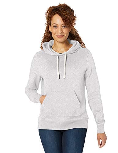 Amazon Essentials Women's Regular-Fit Fleece Pullover Hoodie (Available in Plus Size), Light Grey Heather, Large - Image 3