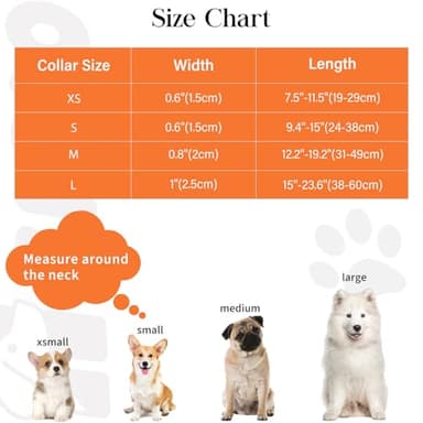 HSIGIO Soft Cotton Dog Collar, Adjustable Dog Collar with Metal Buckle, Halloween with Pendant Girl Boy Dog Collars Gift for Small Medium Large Dogs (Large) - Image 6