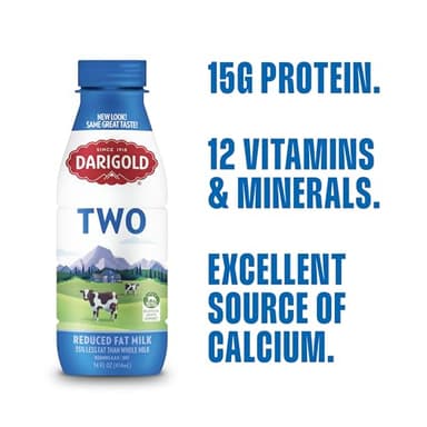 Darigold Milk 2 Percent, Reduced Fat Shelf Stable Milk with 12 Essential Nutrients, 15g Protein, rsBT Free - 14oz, 12 Pack (Two Percent) - Image 5