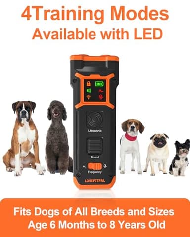 2025 Dog Training Bark Deterrent Device, Anti-Barking Device with HD Display and LED Flashlight for Dogs, Stop Bad Behavior Without Yelling or Swatting, Ultrasonic Stopper Alternative to Shock Collar - Image 5