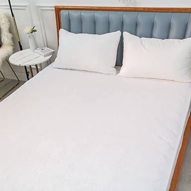 Kingnex Full Size Mattress Protector Waterproof Matressprotector Quiet Breathable - Premium Soft Bamboo Viscose Terry Fitted Bed Mattress Cover - Image 6