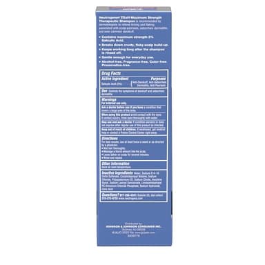 Neutrogena T/Sal Therapeutic Dandruff Shampoo, Scalp Build-Up Control, 3% Salicylic Acid, Scalp Psoriasis Treatment, Seborrheic Dermatitis Shampoo, Clears & Controls Flakes, Fragrance Free, 4.5 fl oz - Image 9