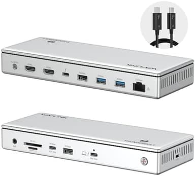 WAVLINK Thunderbolt 4 Hub with Dual HDMI 4K@60Hz,100W Charging, Thunderbolt Certified, 13-in-1 Thunderbolt 4 Dock Dual Monitor Single 8K Output for Windows or Mac, 4X USB, 2.5G Ethernet,SD/MicroSD - Image 2