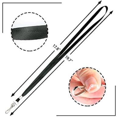 LOCONHA 50 Pack black lanyards Lanyards for Id Badges Lanyards Safety Badge Lanyard 36" with Swivel Hook … - Image 2