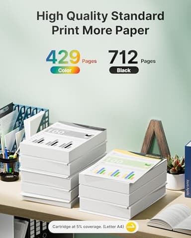 61XL Black and Color Combo Pack Replacement for HP 61 Ink 61XL Ink to use with HP Envy 4500 5530 5534 5535 DeskJet 1000 1010 2540 2541 3050 OfficeJet 4630 4635 2620 Printer (1 Black, 1 Color) - Image 3