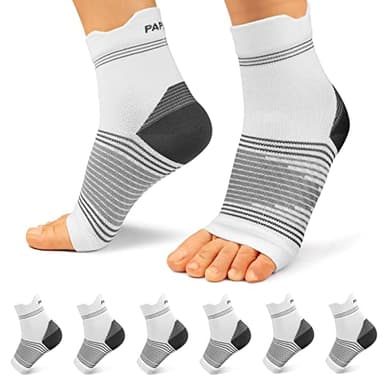 PAPLUS Ankle Brace Compression Socks (6 Pairs) for Men and Women. Plantar Fasciitis Socks with Foot Arch Support for Pain Relief - Image 1