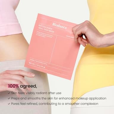 BIODANCE Bio-Collagen Real Deep Mask, Hydrating Overnight Hydrogel Mask, Pore Minimizing, Elasticity, Plumping Improvement, Korean Skincare, Stocking Stuffers for Teen Girls | 1.19oz(34g) x 4ea - Image 7