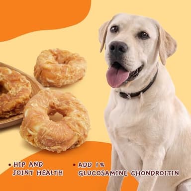 Jungle Calling Dog Treats Long Lasting, Rawhide Chews for Dogs, Chicken Wrapped Rawhide Donuts, Chewy Snacks for Medium Large Dogs - Image 9