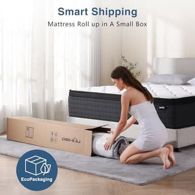 DEHIJU Twin Size Mattress, 10 Inches Hybrid Memory Foam Twin Mattress in a Box, Pressure Relief, Medium Firm, CertiPUR-US - Image 8