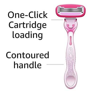 Amazon Basics Women's 5 Blade FITS Razor for Women, FITS Amazon Basics Handle and Venus Handles, Includes 1 FITS Handle, 12 Cartridges & 1 Shower Hanger - Image 8
