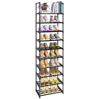 OYREL Shoe Rack, Sturdy Metal Shoe Rack Organizer,Narrow Shoe Racks for Closets,Shoes Rack,Shoe Stand,Shoe Shelf - Image 1