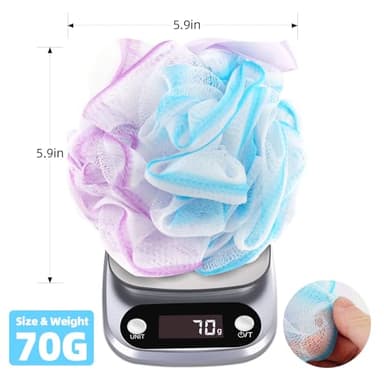 Chuya Bath Sponges Loofahs 70 Grams Large Size,4 Pack Shower Sponge Exfoliating Cleaning Bath Loofa Body Scrubber Balls for Women Men Children Washing - Image 2