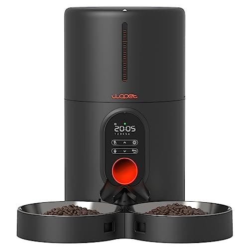 WOPET Automatic Cat Feeders 2 Cats-(𝟮𝟬𝟮5 𝗨𝗽𝗴𝗿𝗮𝗱𝗲) Timed Cat Feeder with Stainless Steel Bowl, Programmable 1-6 Meals Control, Dual Power Supply Auto Pet Feeder for Cats and Dogs - Image 1