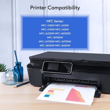 Upsek LC75 Compatible Ink Cartridge Replacement for Brother LC75/ LC71/ LC79 Ink Cartridge, Use with MFC-J625DW, MFC-J425W, MFC-J6910DW, MFC-J5910DW, MFC-J825DW, (Black, Cyan, Magenta, Yellow) - Image 2