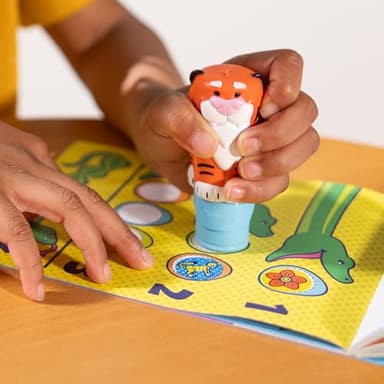 Melissa & Doug Sticker Wow!™ 24-Page Activity Pad and Sticker Stamper, 300 Stickers, Arts and Crafts Fidget Toy Collectible Character – Tiger - for Kids Ages 3+ - FSC Certified - Image 2