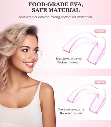 Mouth Guard for Grinding Teeth at Night, Mouth Guard for Sleeping, Mouthguards for Grinding of Teeth, Night Guards for Teeth Grinding, with 2 x 5X Mirror Case (4 Pack/2 Size - Image 6