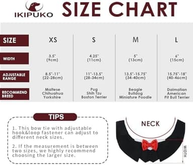 Small Dog Tuxedo Dog Suit and Tie Dog Wedding Bandana Adjustable Collar Red Bowtie Dog Parties Birthday Bandana Boy Girl Dog Formal Costume Wedding Outfit for Small Dogs Yorkie,Toy Poodle IKIPUKO - Image 4