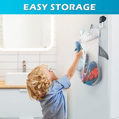 No Hole Mold Free Bath Toys for Toddlers 1-3, Water Toys for 6-12 Months Infants with Storage Bag, Baby Shark Toys for Pool, Bathtub, Beach, Shower, Tub, Kids Boys Girls Gifts - Image 6