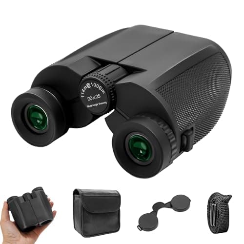 20x25 Binoculars for Adults & Kids, High Power Easy Focus,Waterproof Compact Binoculars with Low Light Vision for Bird Watching,Travel,Concert,Hiking(Black)