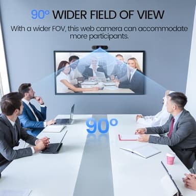 EMEET 1080P Webcam with Microphone, C960 Web Cam, 2 Mics, 90° FOV, USB Type-A & A-to-C Adapter, Plug&Play Computer Camera for Online Calling, Zoom/Teams/Facetime, Switch 2 Camera Support, 2025 Version - Image 4